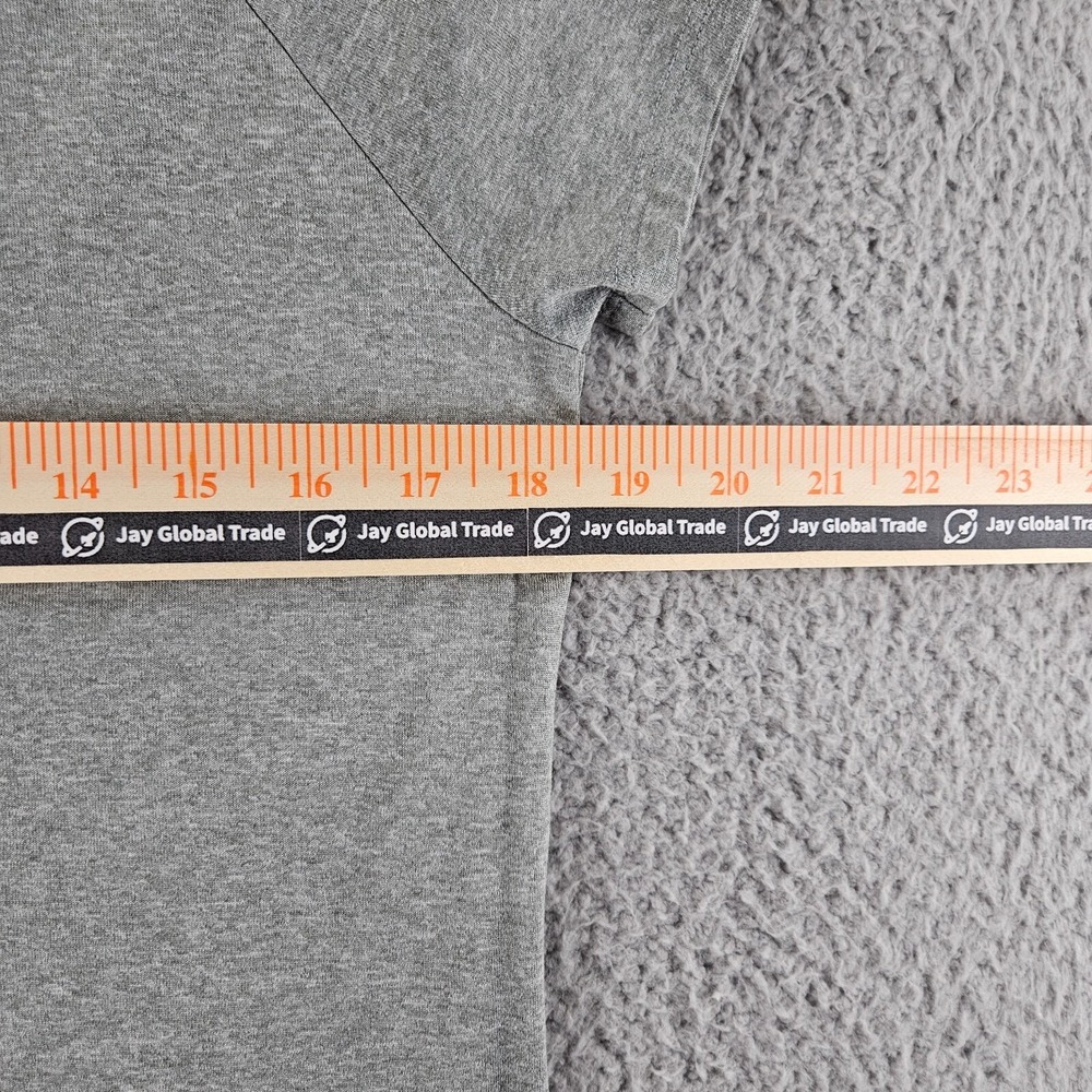 Under Armour HeatGear Gray Orange Logo T-Shirt Youth XL Womens Small Loose Fit - Picture 5 of 7